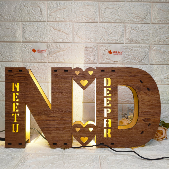 Couple Name Alphabet Night Lamp